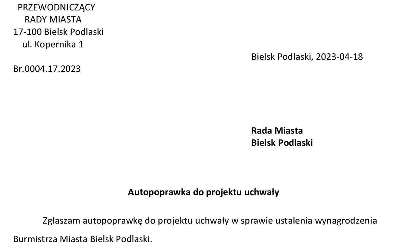 002. Przewodniczący rady miasta zmienia zdanie w sprawie wynagrodzenia burmistrza