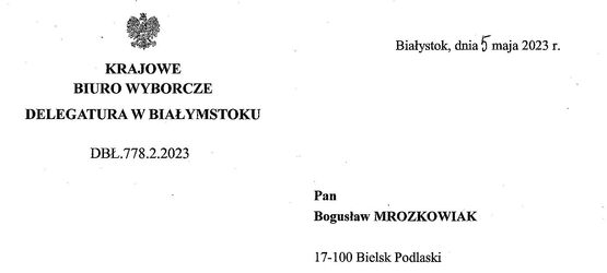 003. Informacja w sprawie mandatu radnego