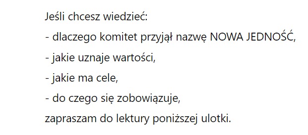 003. Nowa Jedność – skąd, dokąd