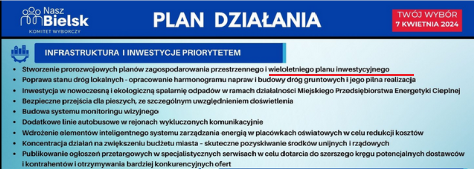 004. Gdzie obiecany wieloletni plan inwestycji
