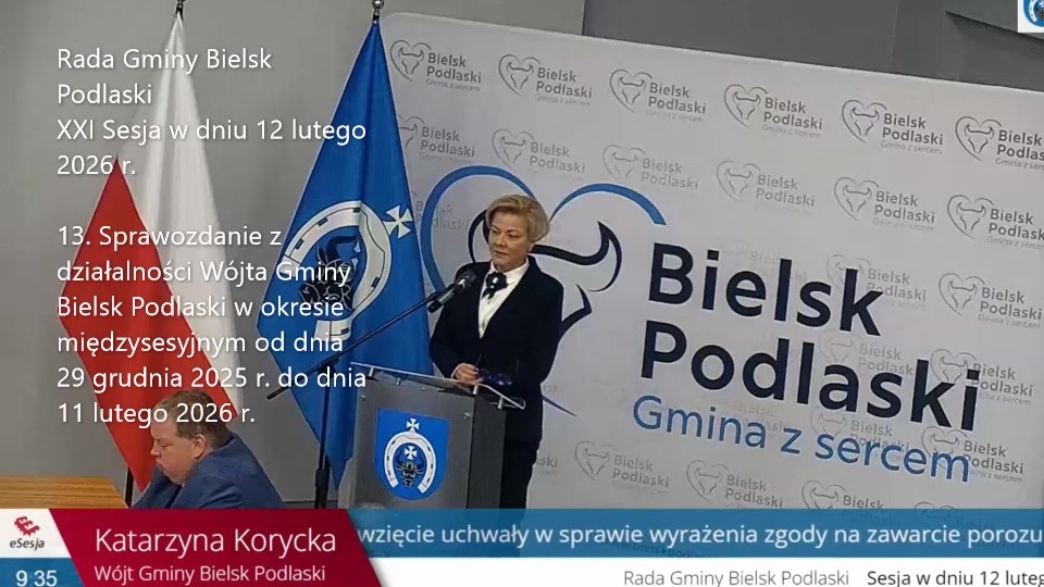 001. XXI Sesja Rady Gminy Bielsk Podlaski w dniu 12 lutego 2026 r.