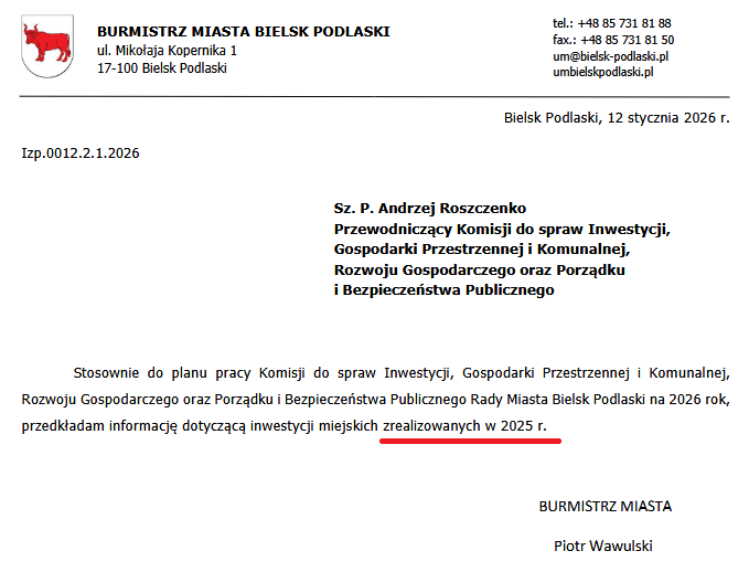 003. Zrealizowane inwestycje w 2025 r.